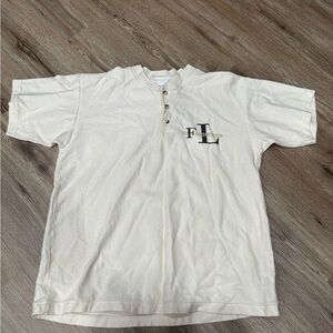 Vintage 90’s Ft. Lauderdale Cream Short Sleeve Henley Tee